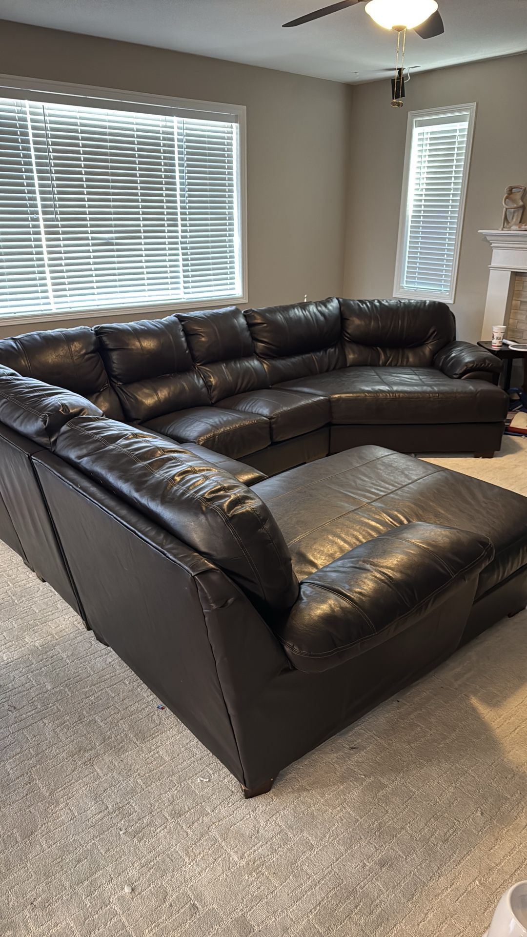 Brown Leather Couch