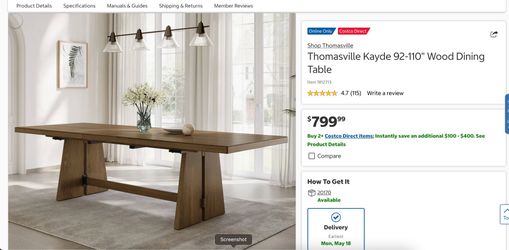 Beautiful Dining Table - super large and extendable