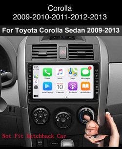 Wireless CarPlay Android Auto Screen Car 9” Corolla 2009-10-11-12-2013 🔥$128🔥PRICE WITHOUT INSTALLATION
