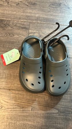 Gray Clog Sandals with Back Strap