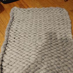 2 Knitted Baby Blankets 