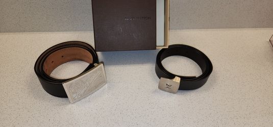 Louis Vuitton Mens Casual Jeans Belt & Monogram Dress Belt
