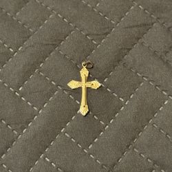 14k Gold Cross Pendant 