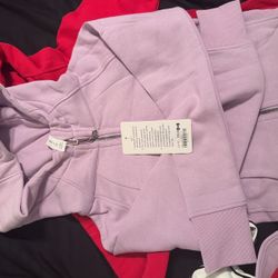 Lavender Lululemon "Full Zip Scuba" Set