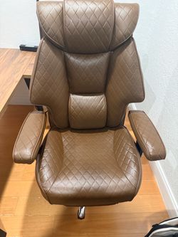 Executive Office Chair - High Back, Padded, Brown