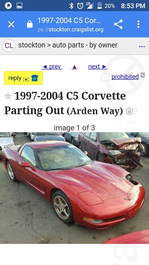 C5 Corvette Parts For Sale For Sale In Manteca Ca Offerup