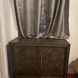 Dark Wood 2-Door Cabinet