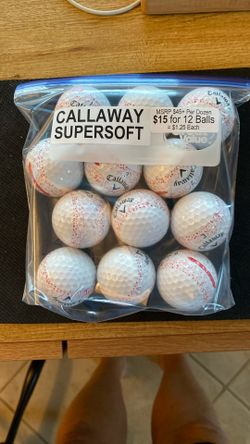 12 Callaway Supersot (Red Stripe) Golf Balls