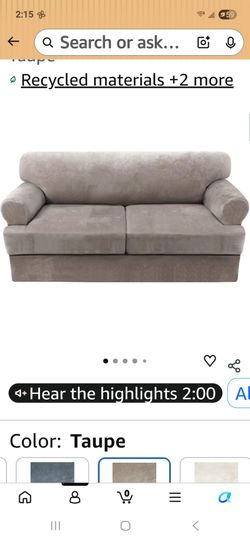 Velvet loveseat cover