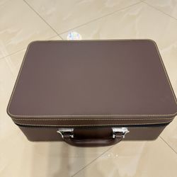 Brown Leather Bracelet & Bangles Organizers Holder 30 Slots Jewelry Display Box 