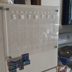 Acrylic magnetic Fridge Calendar