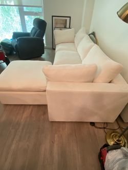 Beige cloth sofa