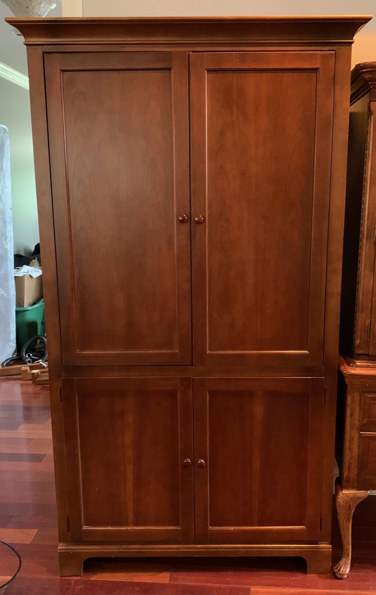 Stanley entertainment cabinet w/bookshelves