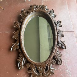 A Custom-Made Wooden Mirror From Mexico