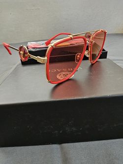 Versace Red Sunglasses Unisex 