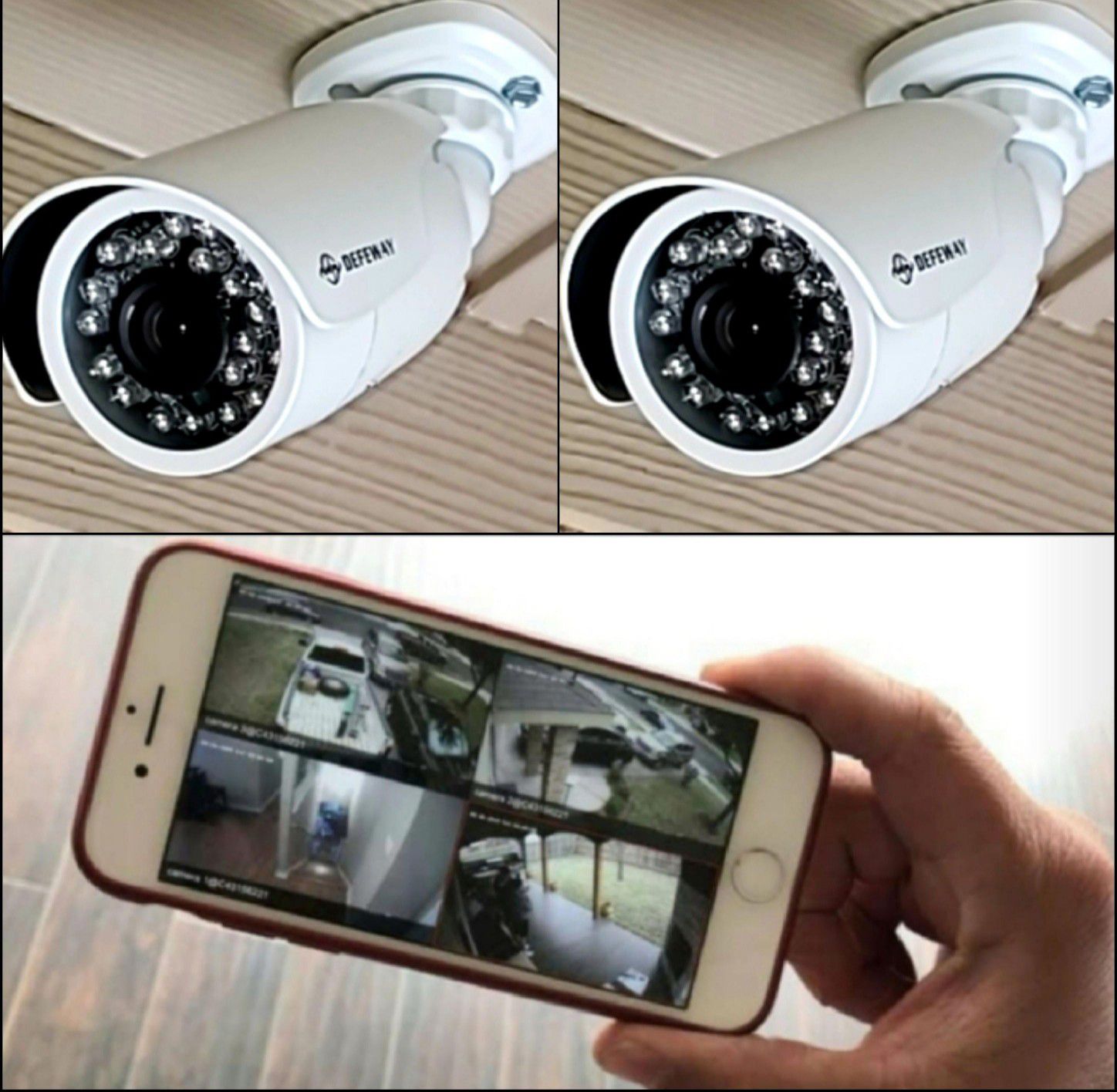2 1080p Security cameras with memory and labor included.. hablo espanol