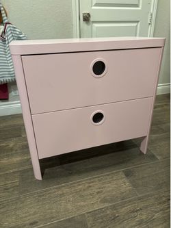 IKEA BUSUNGE Dresser light pink kids chest of drawers