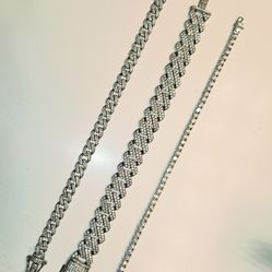 3 Moissanite Bracelets 
