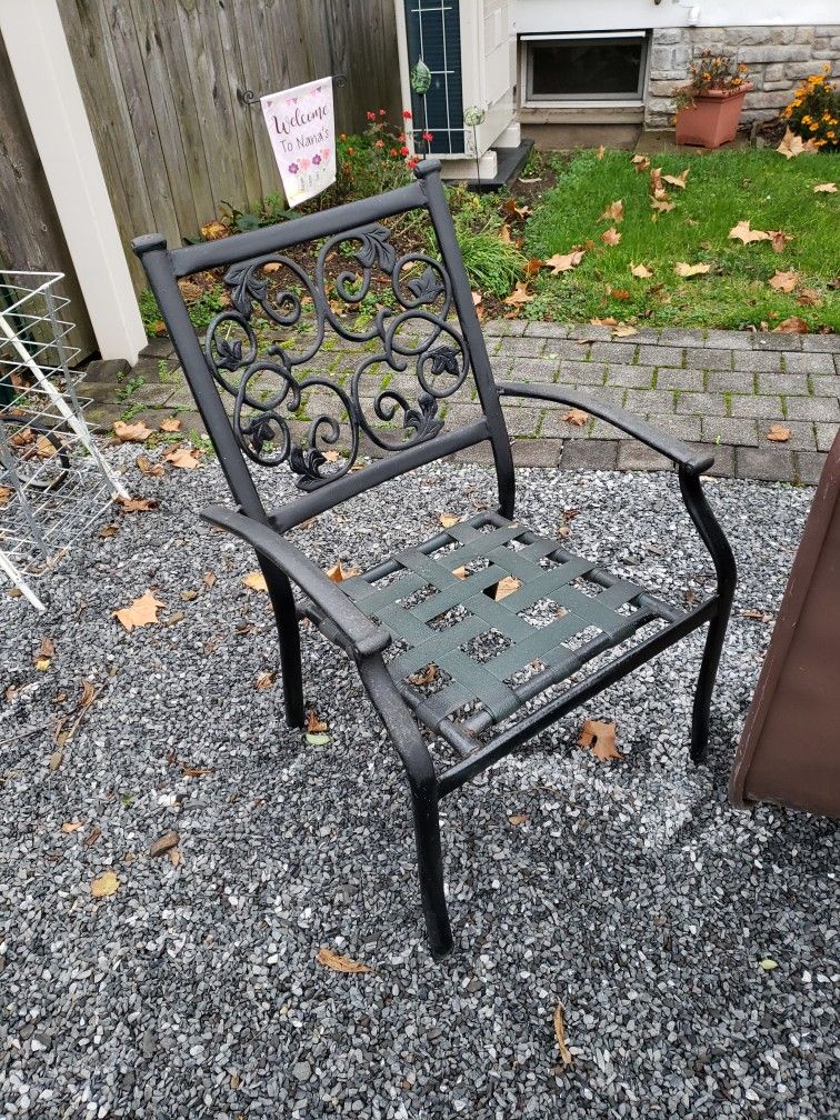 Black Wrought Iron Chair