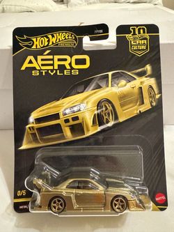 Hot Wheels Premium Aero Styles Gold Car Culture Metal