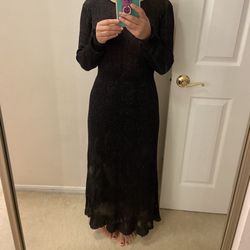 Zara black long dress. Fits S-M