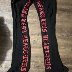 Red And Black Valabasas Stacked Sweatpants 