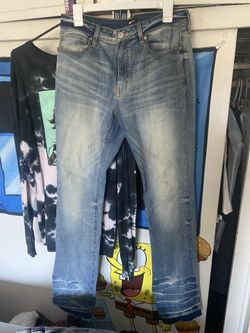 Light Blue Washed Distressed denim size 32