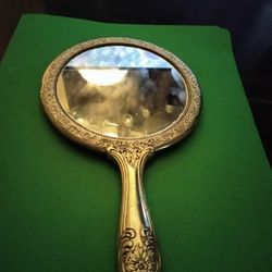 Antique Solid Silver Mirror 