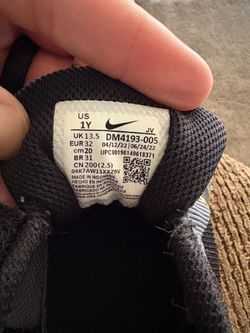 Youth Nike grey shoes size 1