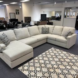 Linen 3 Pcs Sectional Sofa Couch Edenfield