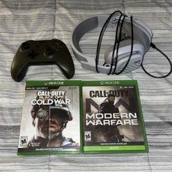 Gaming Headset and Controller w/ 2 Games