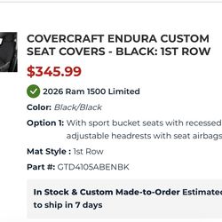 Covercraft Seat Covers