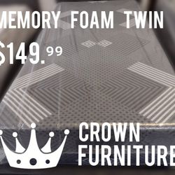 Memory Foam Twin Mattress 