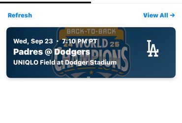 2 Dodgers vs padres game September 23rd