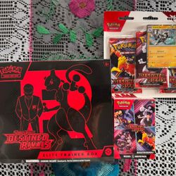 Pokémon TCG Scarlet & Violet Destined Rivals Elite Trainer Box, Booster Bundle, And 3-Pack Blister bundle