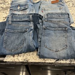 Women’s Jeans 4 Pair Size 0 And 25-26 Waist 