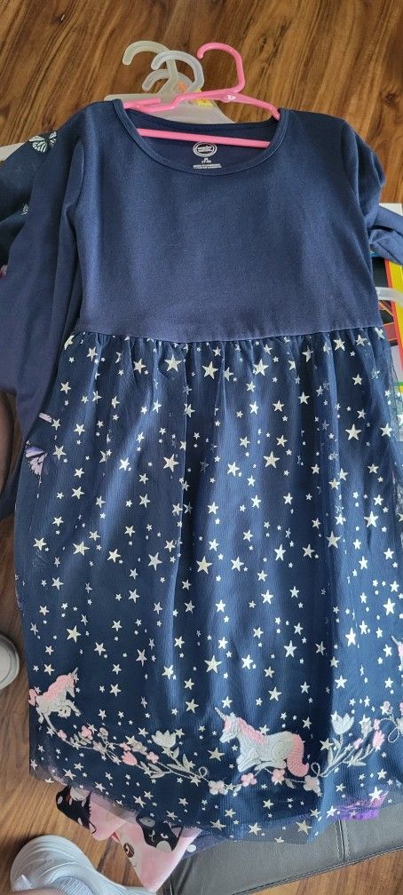Girls L/S Unicorn Dress