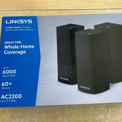 LIKE NEW! Linksys Velop Mesh Router — 3-pack (AC2200)
