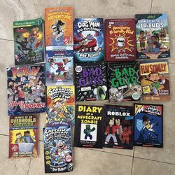 Books For Kids. Dog Man, Epic, Fgteev, Diary, Bad Guys, Roblox,