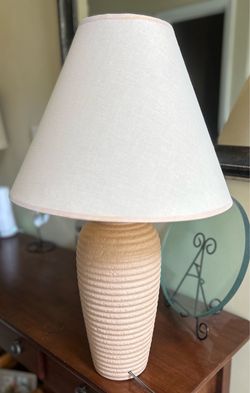 Table Lamp with Ribbed Base