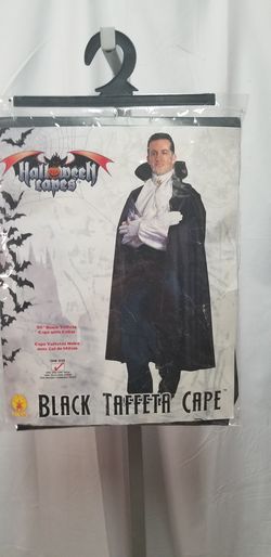 Black taffeta cape