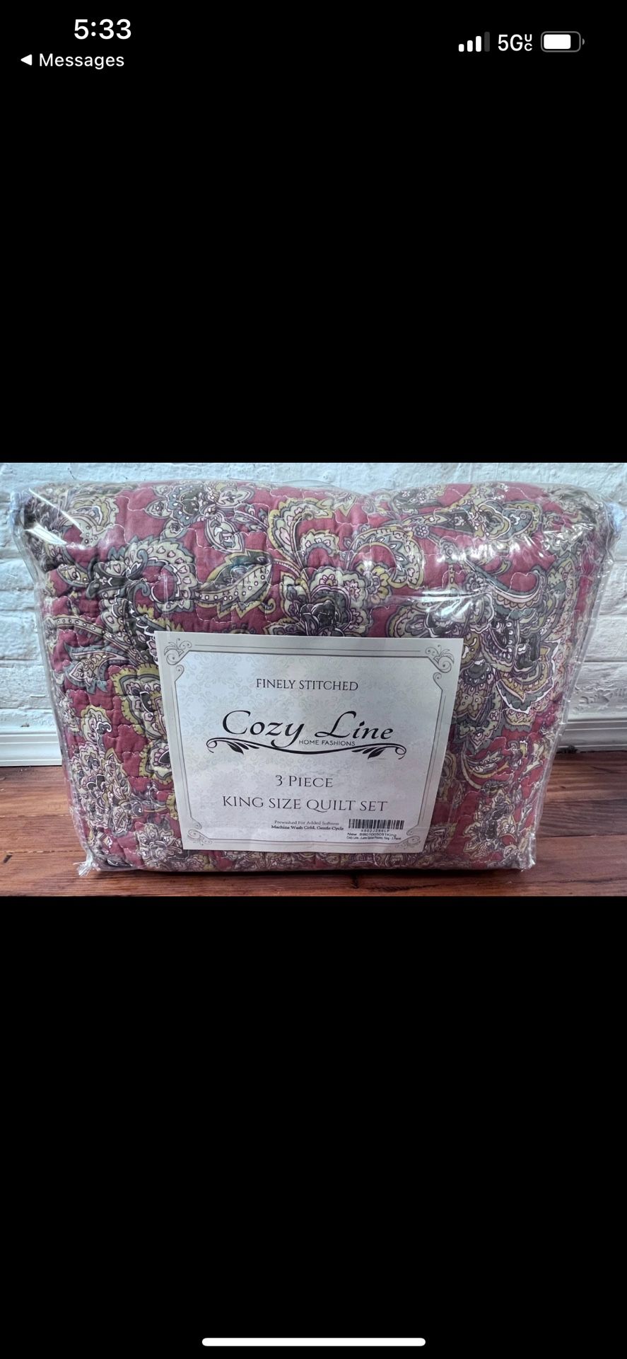 Cozy Line Vintage Rustic Bronze Country Paisley Fall 3-Pc Set, King