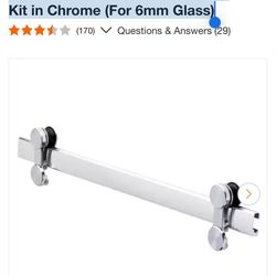 Delta Contemporary: 58.5 in. W x 3.60 in. D Frameless Sliding Shower/Tub Hardware Assembly Kit in Chrome (For 6mm Glass)