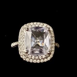 Princess Cut Zircon Ring-New