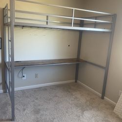 $60 Twin Loft Bed w/ Desk