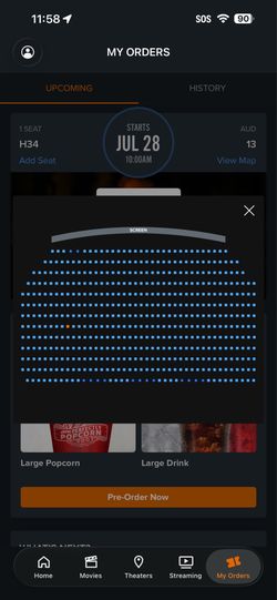 Odyssey IMAX 70mm ticket