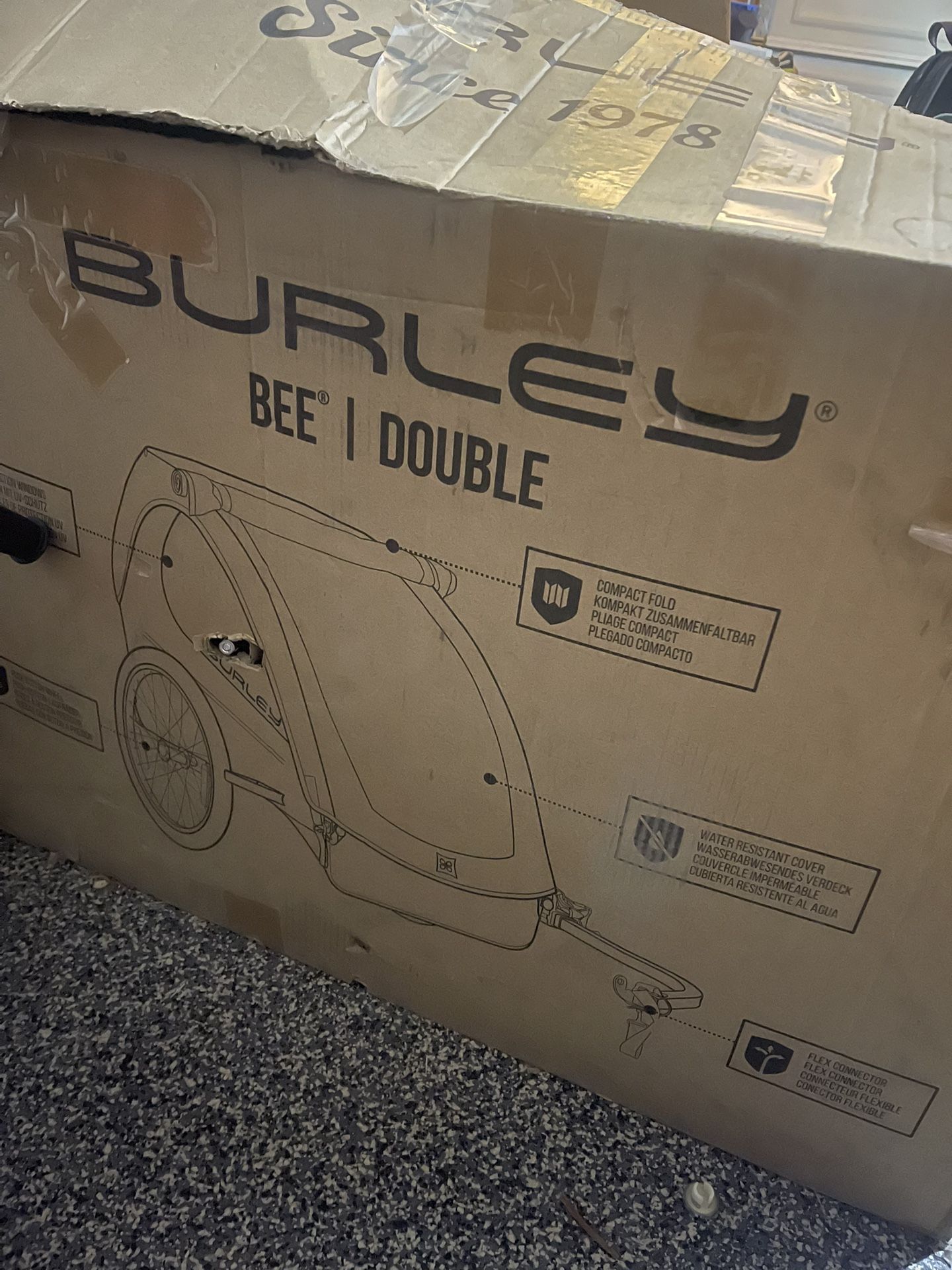 Burley bee double bike stroller