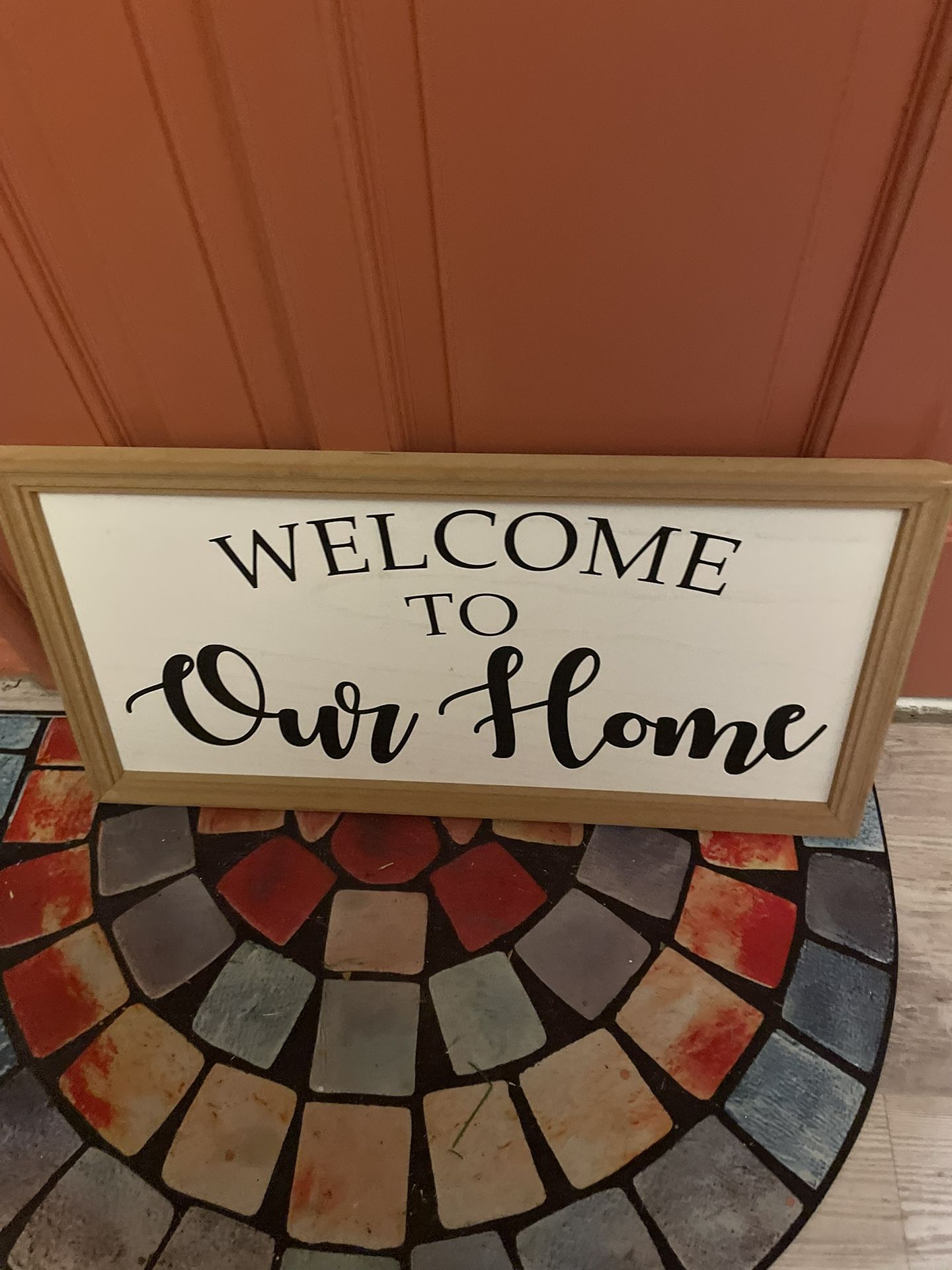 Framed “Welcome To Our Home” Picture