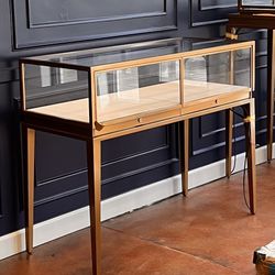 Brass Tone jewelry display case