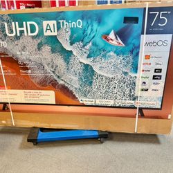 75 TV LG smart 4K HDTV $55 down on financing free delivery six month warranty